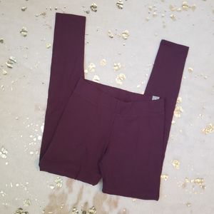 LAerie S Long Burgandy Leggings